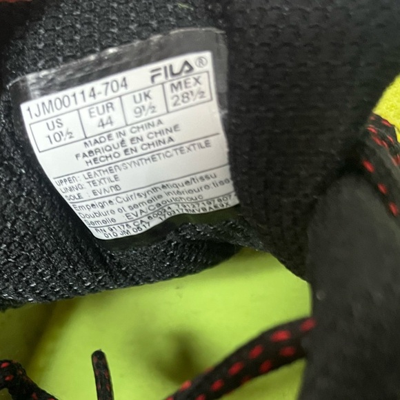 Fila TKO-TR 4.0 Lightweight Trail Running Shoes yellow size 10.5 - Picture 5 of 7